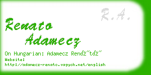 renato adamecz business card